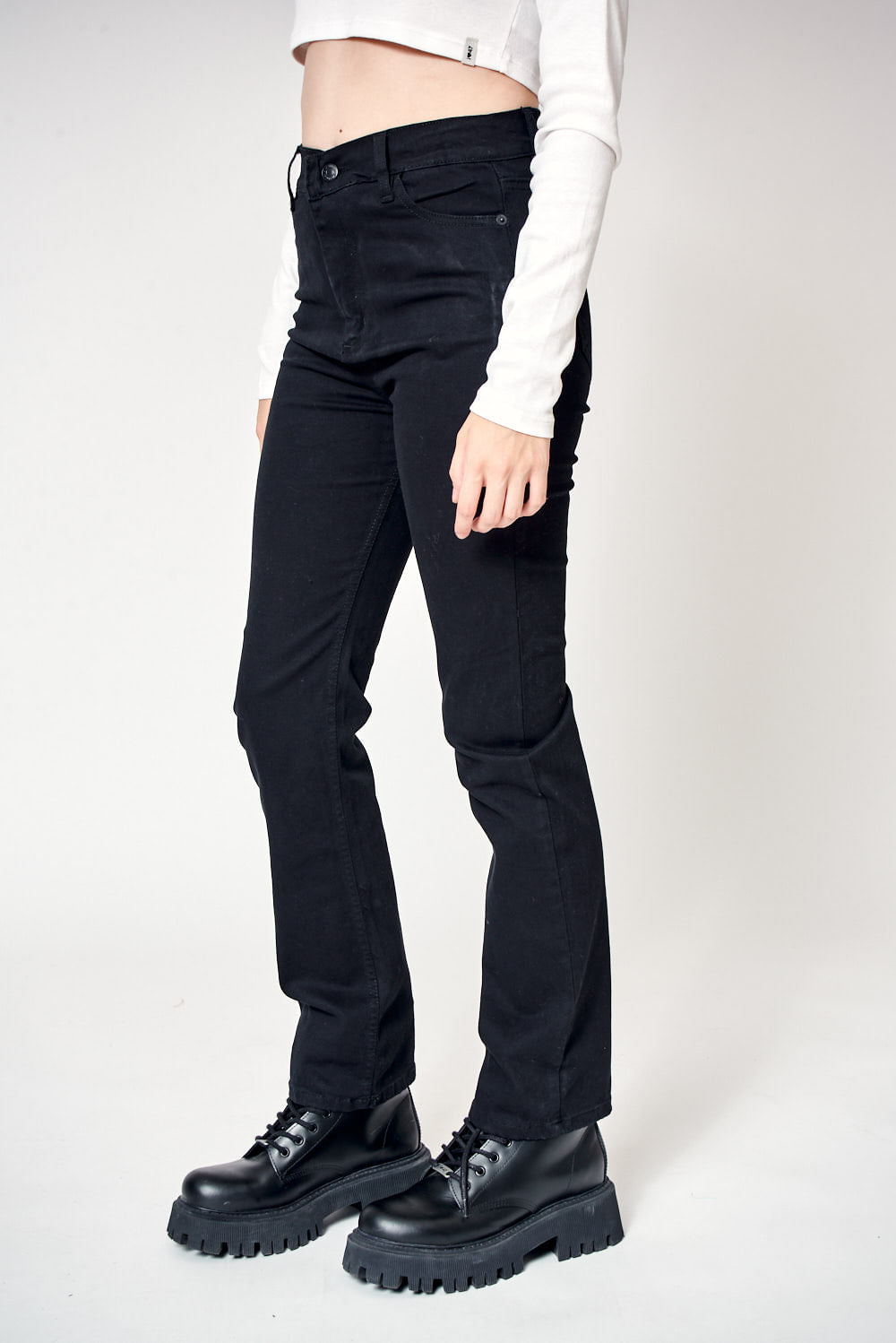 PANTALON HIGH RISE NERO
