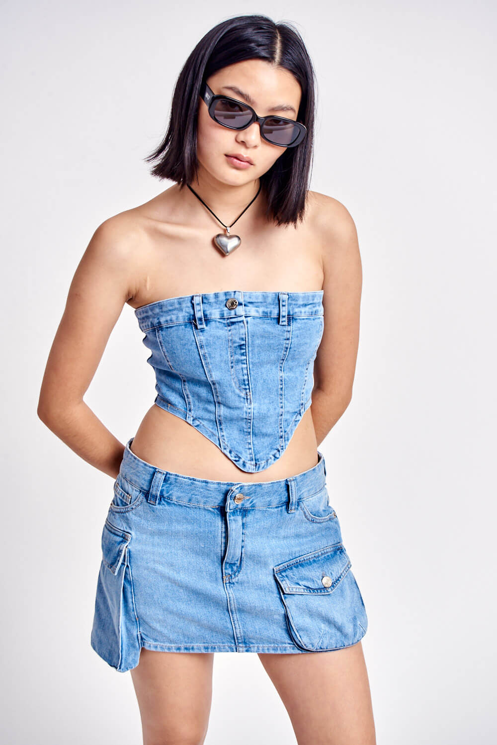 FALDA CARGO DENIM