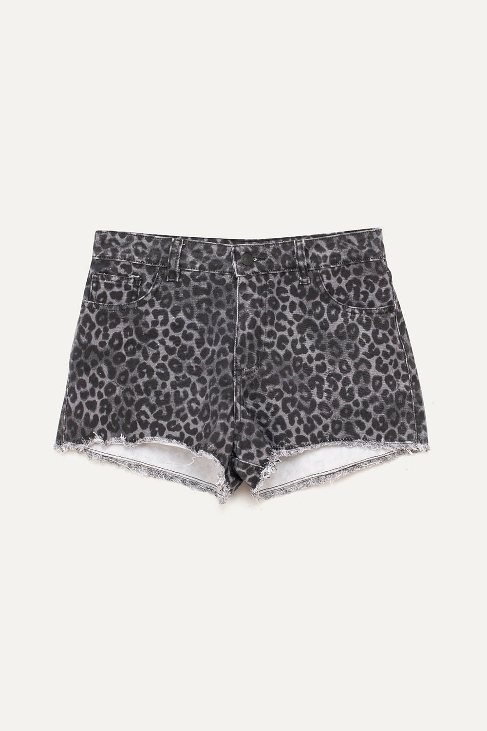 SHORT LEOPARD GREY