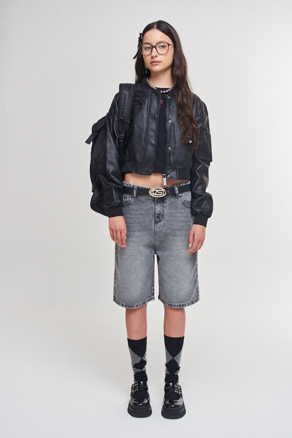 BERMUDA BIKER GREY