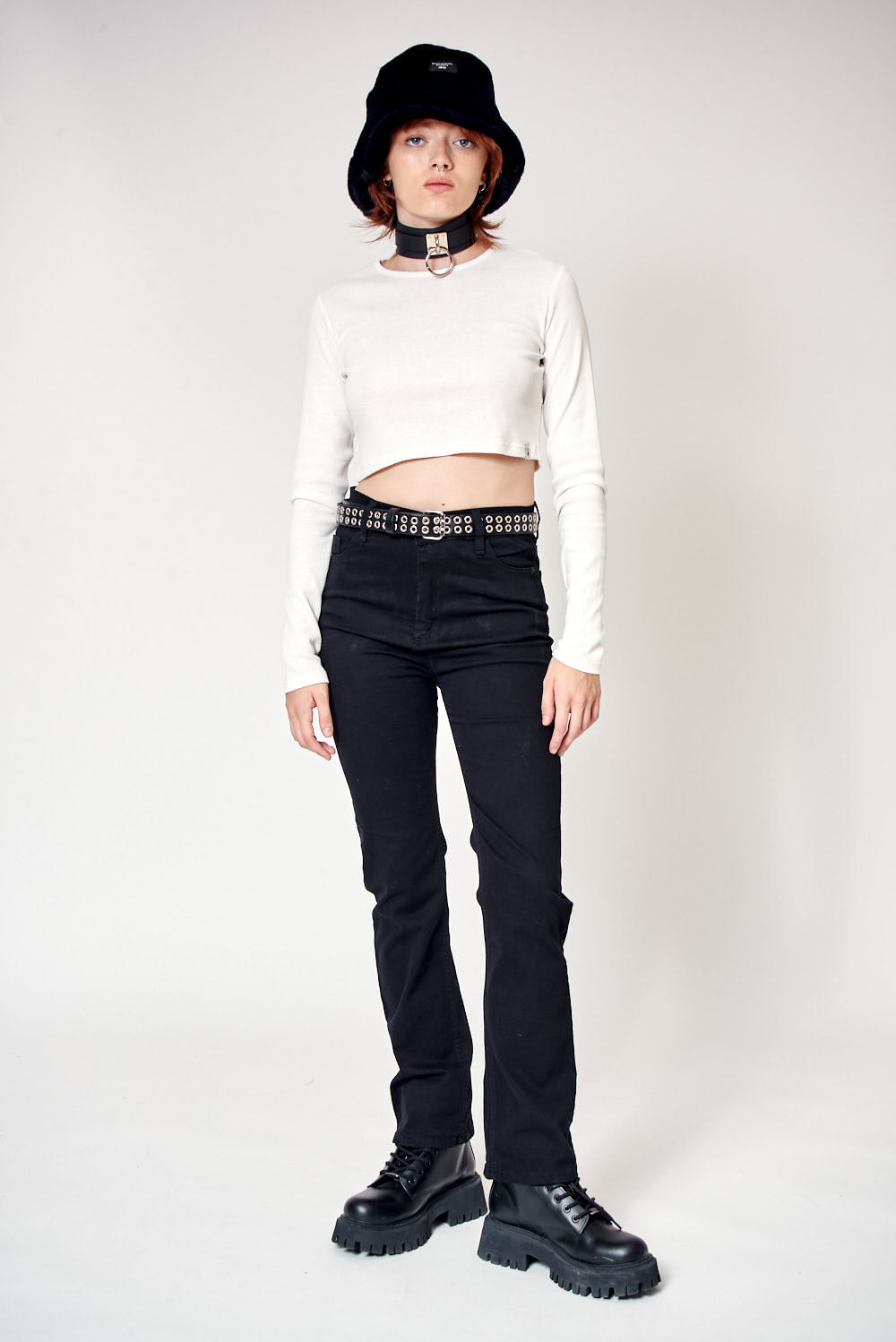 PANTALON HIGH RISE NERO