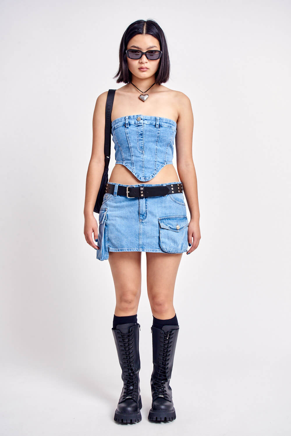 FALDA CARGO DENIM