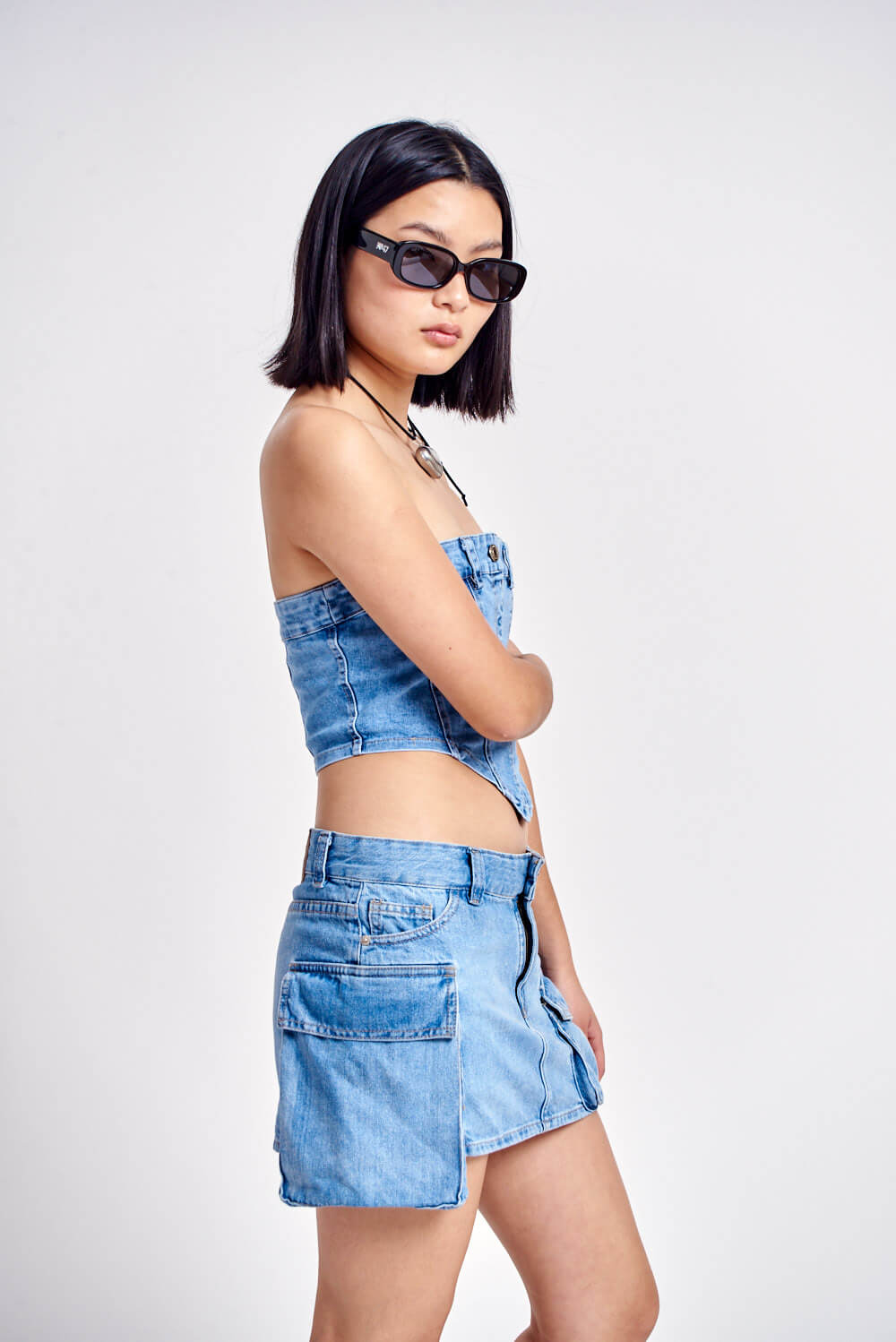 FALDA CARGO DENIM