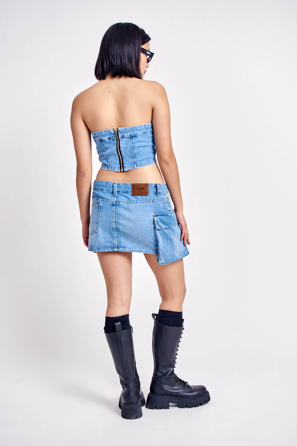 FALDA CARGO DENIM