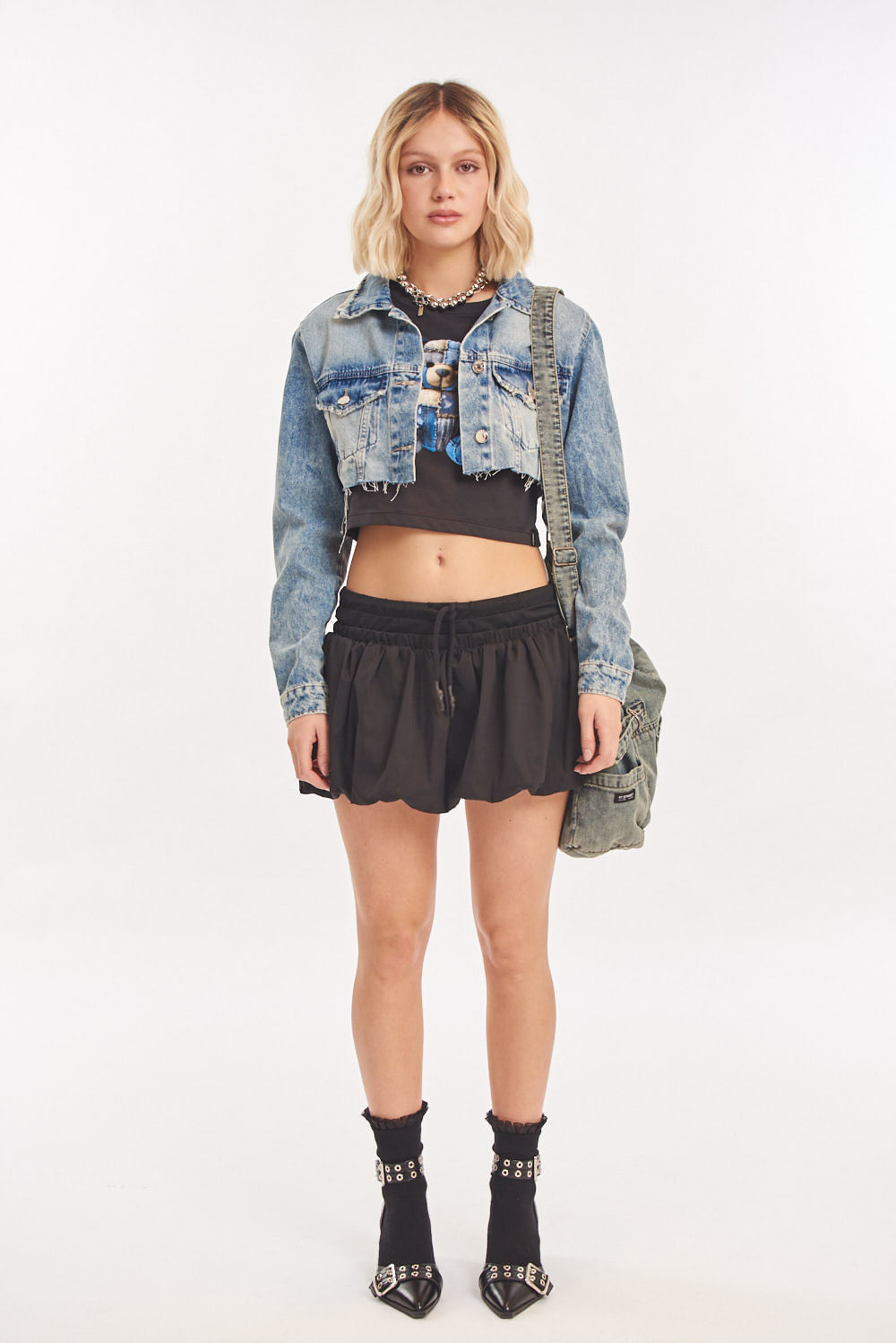 CAMPERA CROPP LIGHTBLUE