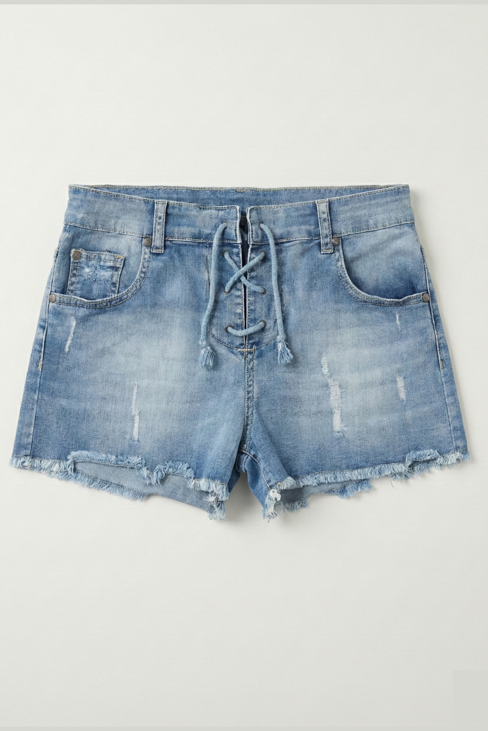 SHORT DENIM LACE-UP